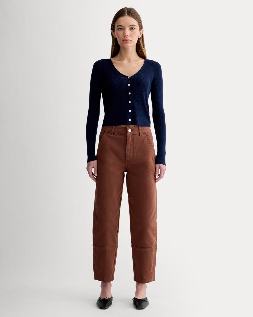 Everlane Women’s The Utility Barrel Pants Size 6 in Rosewood Brown